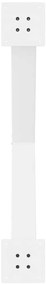 Pés para mesa de jantar em formato de X, 3 peças, branco, 90x (72-73)