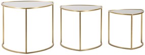 JOGO DE MESAS DE CENTRO TRIÂNGULO 3 PCS CM Ø 60X50-50X45-40X40