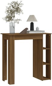 Mesa de bar c/ prateleiras derivados madeira carvalho castanho