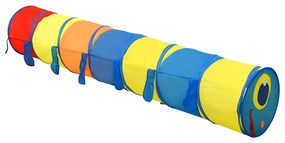 Túnel de brincar infantil + 250 bolas 245 cm poliéster multicor