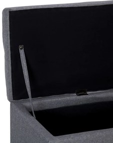 Banco c/ compartim. arrumação 116 cm poliéster cinzento-claro