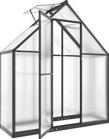 Outsunny Estufa de jardim em alumínio e policarbonato, estufa com janela ajustável porta de batente resistente às intempéries transparente | Aosom Portugal