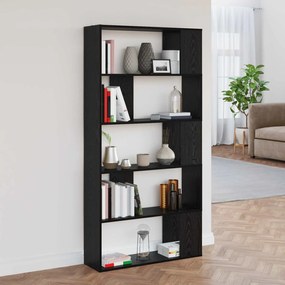 vidaXL Gabinete de Livros Carvalho Preto 80 x 24 x 159 cm