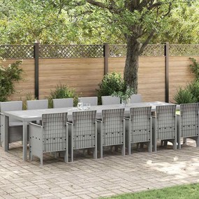 vidaXL Conjunto de Jantar de Jardim 13 pcs Cinzento-claro Grande