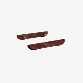 Pack De 2 Puxadores Em Pedra Natural Tinesla ↔︎ 32 & Mármore Vermelho Chigan - Sklum
