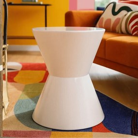 MESA DE APOIO OYO Ø 45X55 CM BRANCA