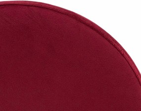 Banco de bar Ponte em veludo e com estrutura branca 38,5 x 60-81 x 38,5 cm Vermelho