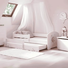 Cama de casal princesa 160x80 - Branca - colchão e estrado incluído