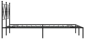 Estrutura de cama com cabeceira 120x200 cm metal preto