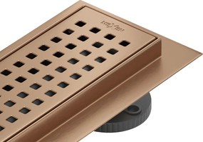 Mexen Flat 360° M08 ralo linear rotativo 50 cm, cobre escovado - 1C25050-40