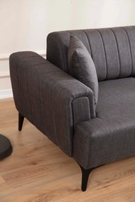 Sofá-cama de Canto Hamlet – Cinzento Escuro – 270x140 cm