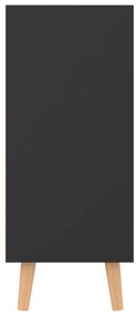 Aparador 90x30x72 cm derivados de madeira preto brilhante