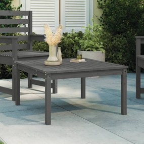 824122 vidaXL Mesa de jardim 82,5x82,5x45 cm madeira de pinho maciça cinzento