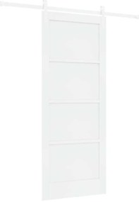 Porta Deslizante vidaXL com Conjunto de Ferragens Branca 83x202 cm de