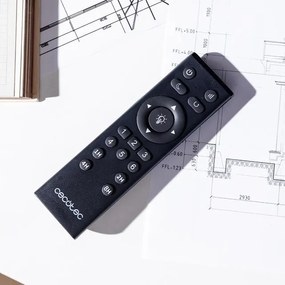 Ventoinha de teto EnergySilence LampAero 600 Natur Design de design com motor DC, com uma potência de 20 W