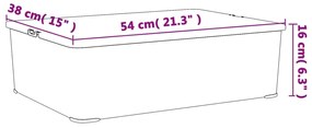 Caixas de arrumação empilháveis 3 pcs 25 L plástico