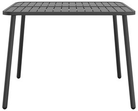 Mesa de jardim 100x100x71 cm aço antracite