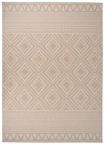 vidaXL Tapete de tecido plano p/ exterior 200x280 cm riscas castanhas