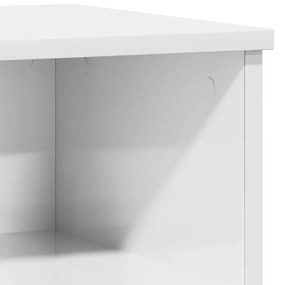 Mesa de cabeceira 40x35x50cm derivados madeira branco brilhante