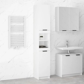 Armário casa de banho 32x34x188,5 cm madeira processada branco