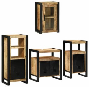 vidaXL Conjunto de Móveis para Banheiro 4 pcs Madeira de manga maciça