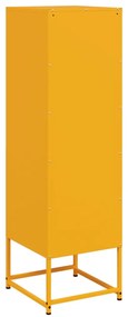 Aparador alto 36x39x123 cm aço amarelo mostarda