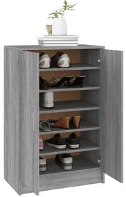 Sapateira 60x35x92 cm derivados de madeira sonoma cinza