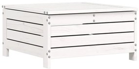 8 pcs conjunto sofás de jardim pinho maciço branco