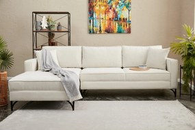 Sofá de Canto Berlin – Creme – 258x83x181 cm