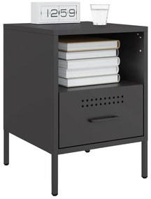 Mesa de cabeceira 36x39x50,5 cm aço preto
