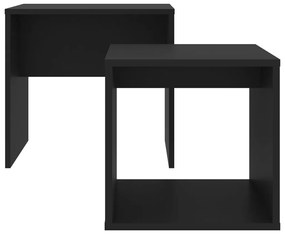 Conjunto mesas de centro derivados de madeira preto