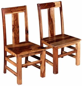 vidaXL Cadeiras de jantar 2 pcs madeira acácia maciça