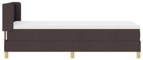 Cama Box Marrom Escuro e Branco 80 x 200 cm tecido