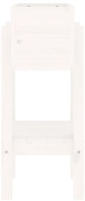 Vaso/floreira de jardim 62x30x69 cm pinho maciço branco