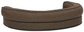 Cama para cães ergonómica 75x53 cm aspeto linho castanho