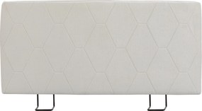 HOMCOM Cabeceira de Cama Estofada com Motivo em Diamante 160cm Branca | Aosom Portugal