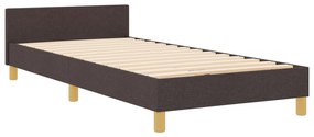Cama vidaXL Castanho Escuro 90x200 cm em Tecido