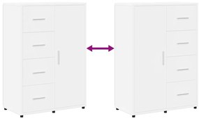 Aparadores 2 pcs 60x31x84 cm derivados de madeira branco