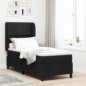 Cama Box com Colchão vidaXL - Preto - 80x200 cm - Tecido