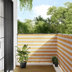 Tela de varanda 120x1000 cm amarelo e branco riscas