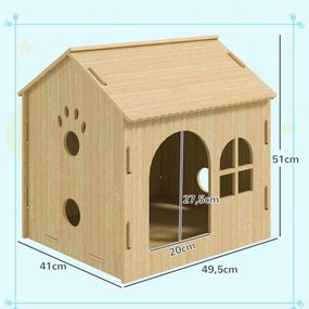 PawHut Casota para Cães Casa para Cães para Interior com Janelas Desen