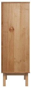 Armário alto OTTA 85x43x125 cm pinho maciço castanho/cinza