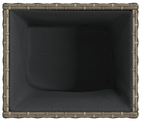 Vaso/floreira de jardim 36x30x32 cm vime PE cinzento