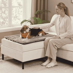 Manta para cães S 90 x 65 cm lavável na máquina cinzento