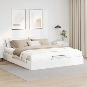 Estrutura de cama otomana sem colchão 180x200 cm branca