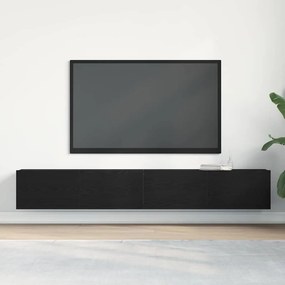 Armários de TV 2 pcs Carvalho Preto 100x30x30 cm Madeira engenheirada