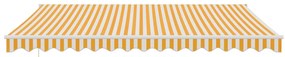 Toldo retrátil automático 4x3 m amarelo e branco