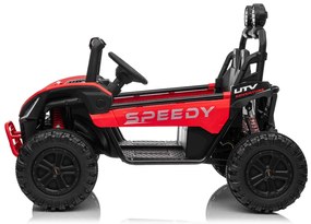 Jipe elétrico para crianças T-REX Ride 4x4, 2 Lugares, 24V, leitor MP3, bateria de lítio, Rodas EVA, controlo remoto, luzes LED Vermelho