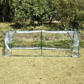 Estufa transparente para jardim ou terraço para cultivo de plantas e flores com porta zip 250x100x80cm PVC