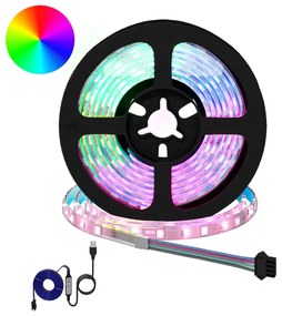 vidaXL Fita LED 2 pcs Preto e Transparente 1700 mm Cobre e Plástico